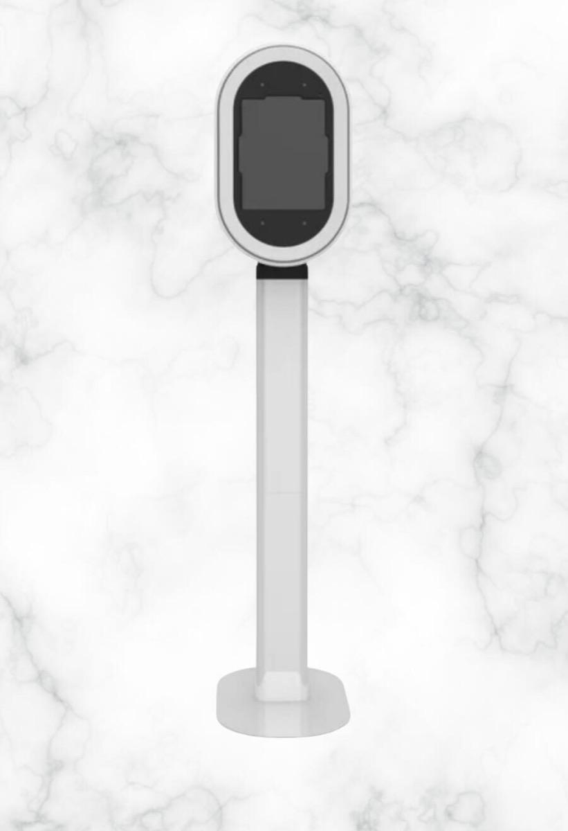 The Timeless Snap digital photo booth with sleek white stand, available for rental in Philadelphia