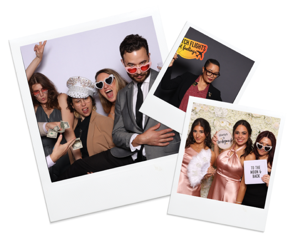 Polaroid prints from Timeless Capture photo booth events in Philadelphia